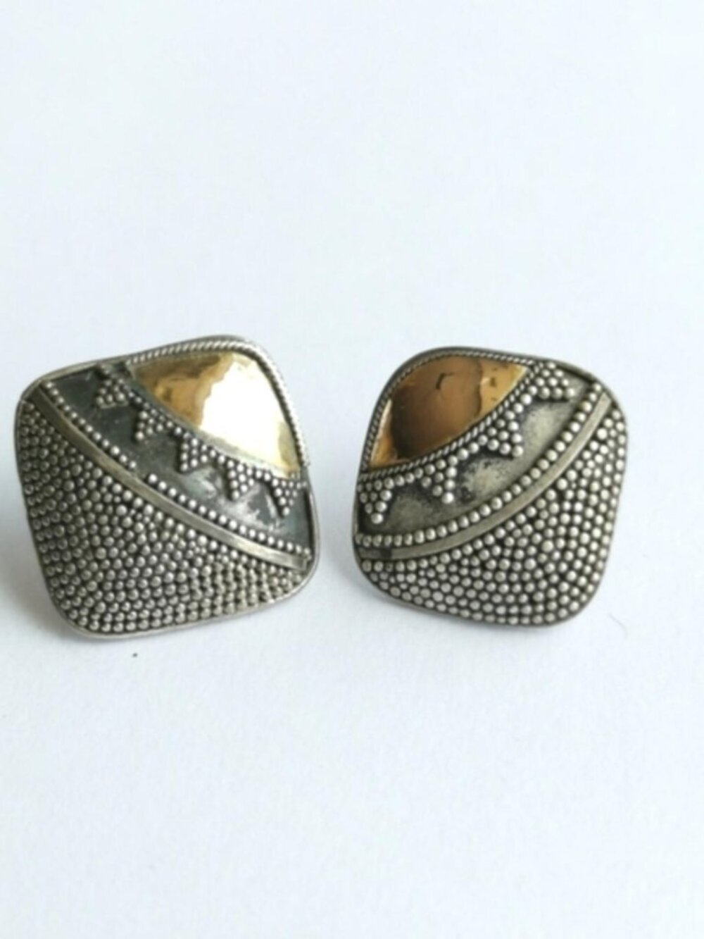 Vintage 90's sterling silver Two Tone Balinese...